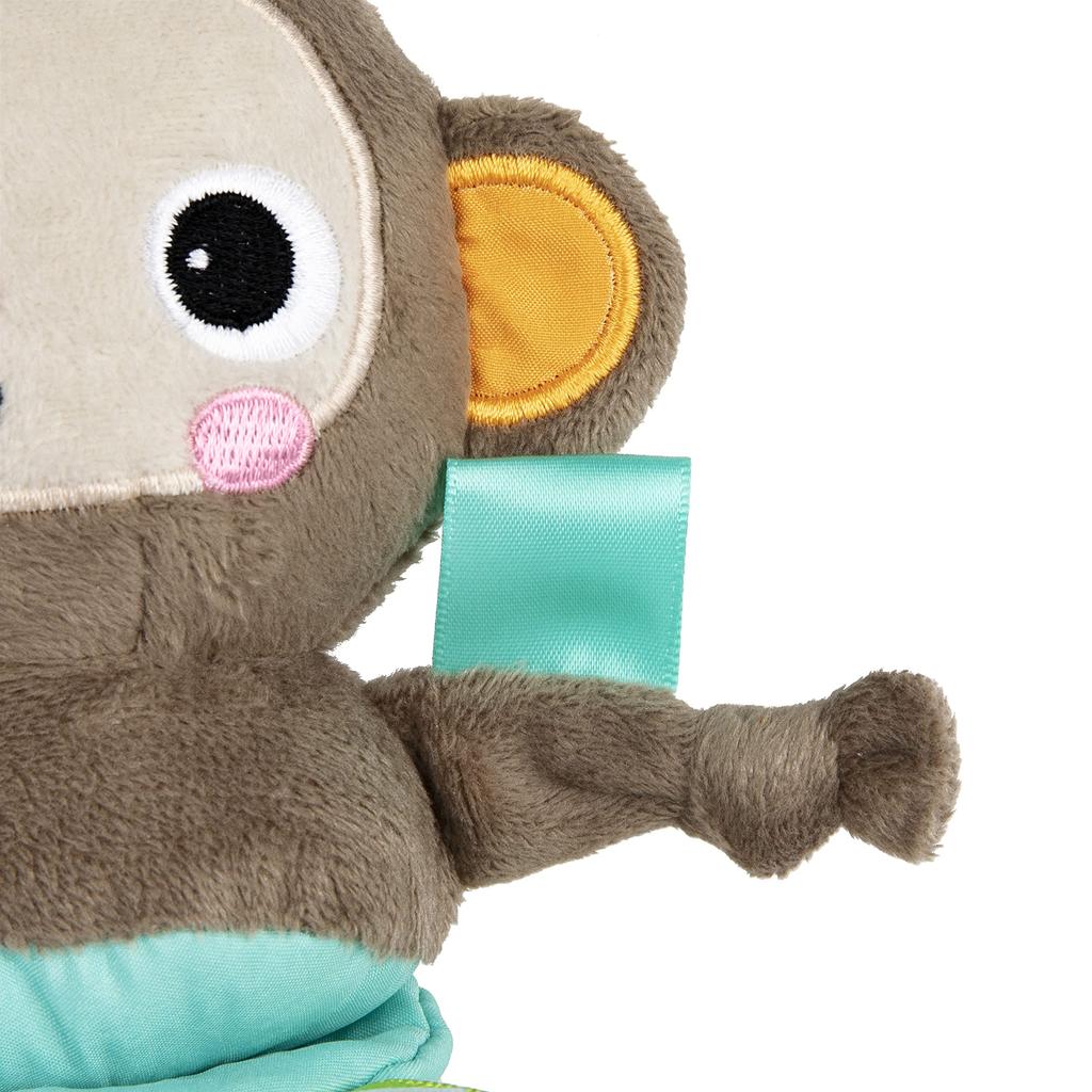 Bright Starts Monkey Music Box (0+ Months), Fingertips, Hand Play, Stroller Toy, 13089