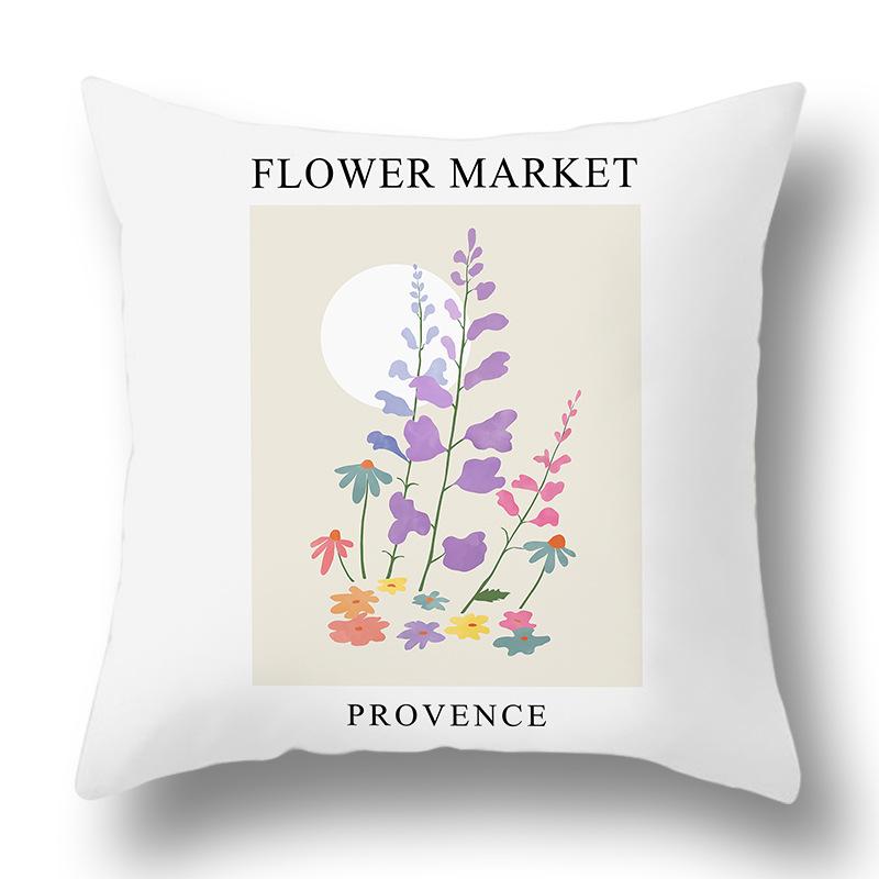 Фиолетовая наволочка с живыми цветами, для дома, дивана, прикроватная, для офиса, девчачье-розовая наволочка