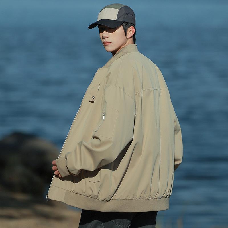 Куртка-бомбер с пряжкой, бейсбольная куртка, мужская повседневная свободная большого размера, для пар