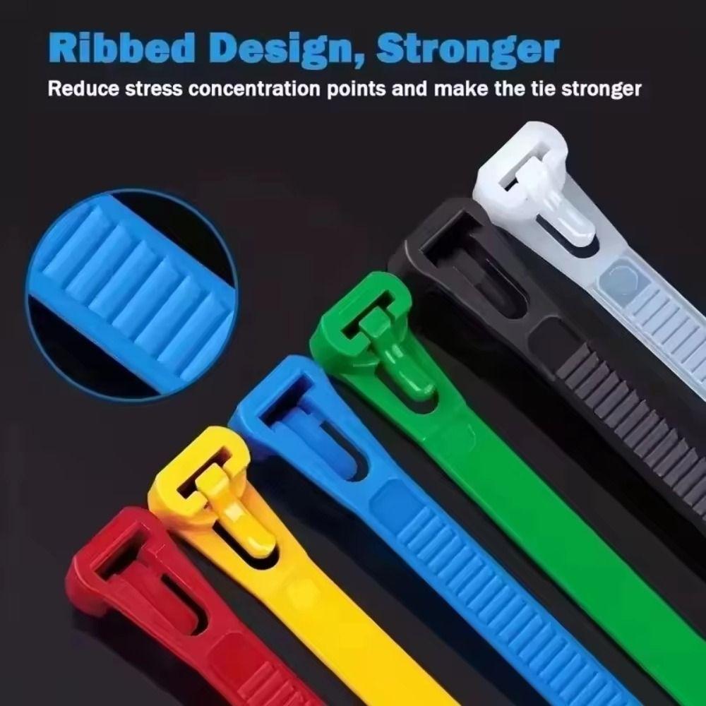 100 PCS Heavy Duty Self-locking Zip Ties Durable Plastic Cable Ties Tool  Outdoor Use