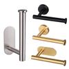 Adhesive Toilet Roll Paper Holder Organizer Wall Mount Storage Stand Kitchen Bathroom No Drill Tissue Towel Dispenser Stainless