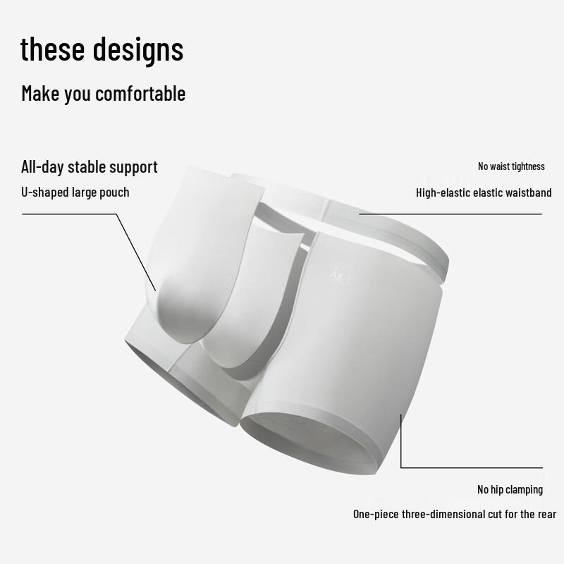 Мужские модальные антибактериальные боксеры-брифы Bananain Silver Skin 500E (5-Pack)