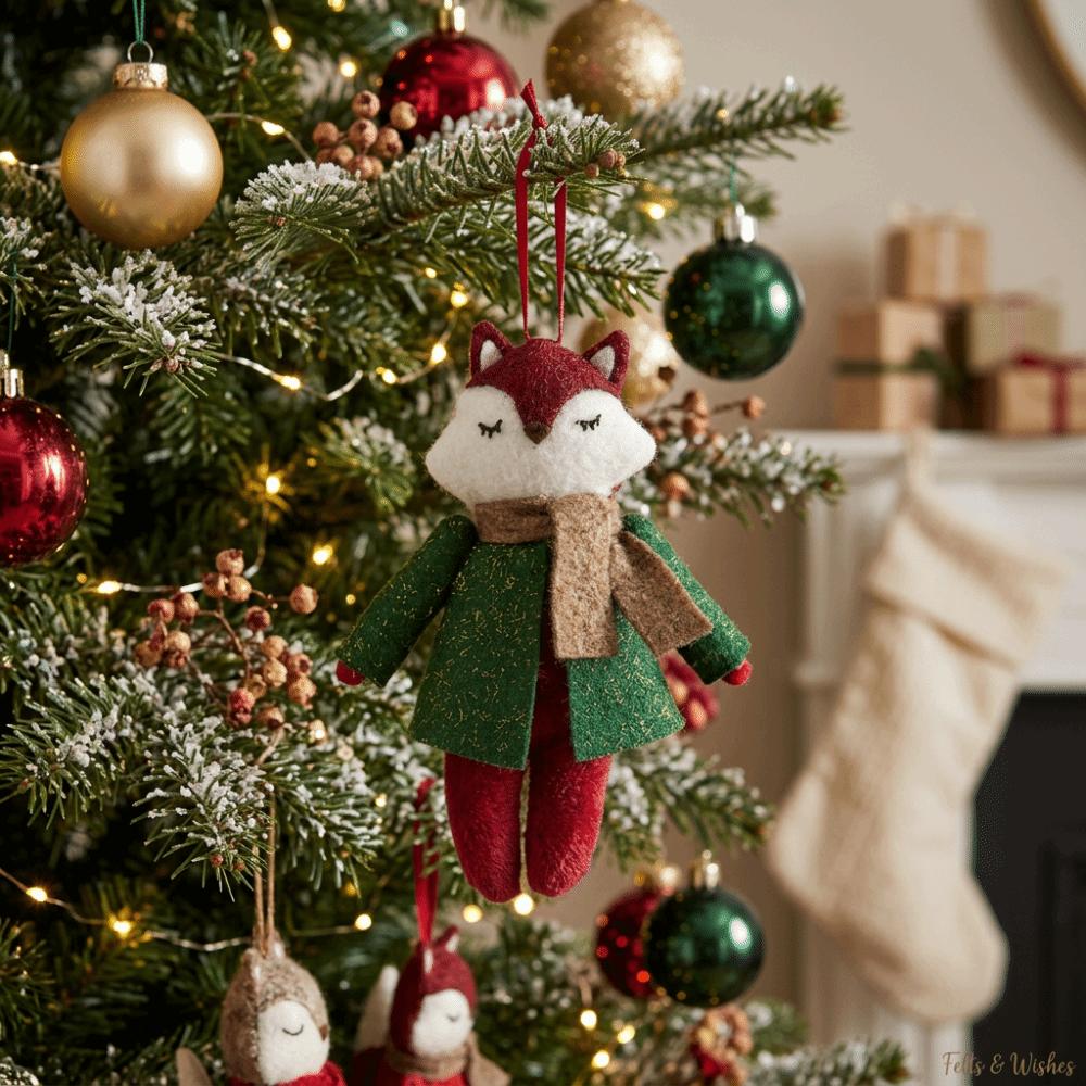 Creative Xmas Tree Ornament Vintage Style Durable Christmas Tree Decorations Elegant Reusable Christmas Tree Hanging Pendant