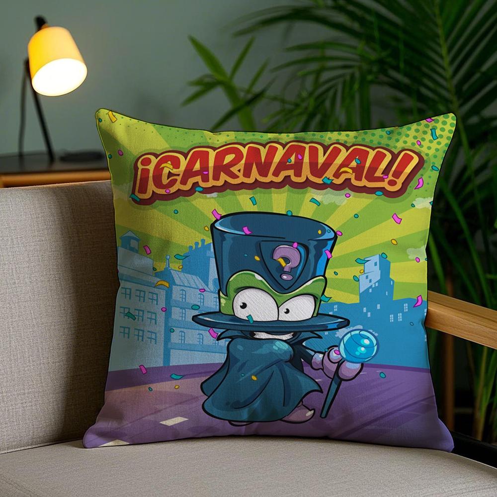 SSuper ZZings CARTOON Pillow Case Silky Elegant Comfort Sofa Bed Invisible Zipper