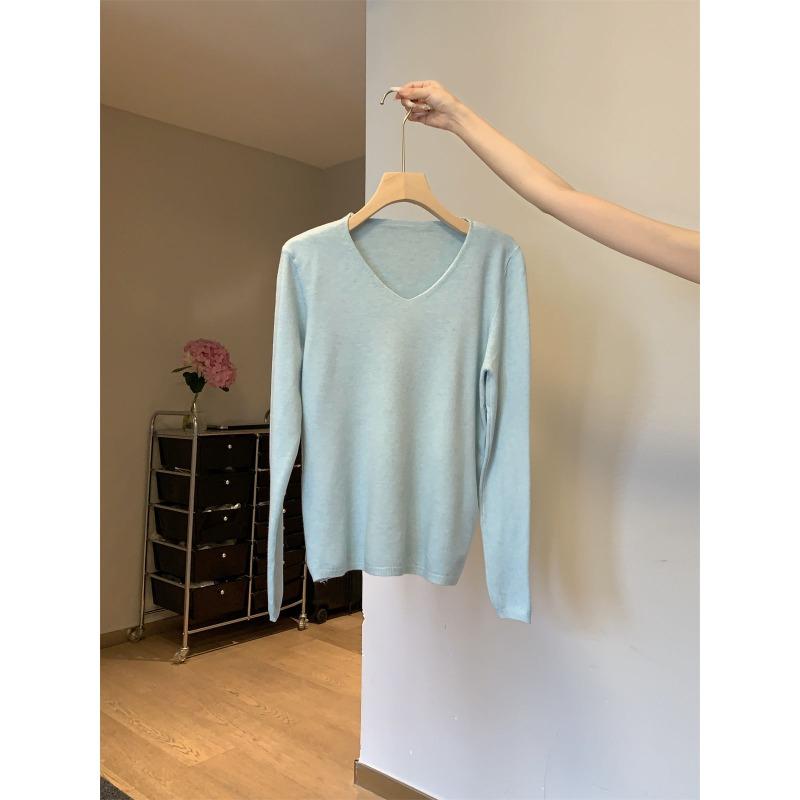 Модный свитер с воротником, женский мягкий ворсистый базовый лонгслив, осенне-зимний простой универсальный ленивый стиль, с длинным рукавом, для ношения под низ