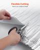 Double Reflective Insulation Roll, Double-Sided Aluminum Foil Radiant Barrier, 6mm 30.48 m x 1.22 m, Dual-Layer Air Bubble Heat Reflective Shield,