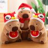 Christmas Capybara Plush Toys, Capybara Plush Toys, Creative Chinese Characters Blessing Christmas Decorations