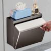 Toilet Paper Holder Tissue Box,Easy To Install Stylish Storage Box Dispenser Wall Mounted for
