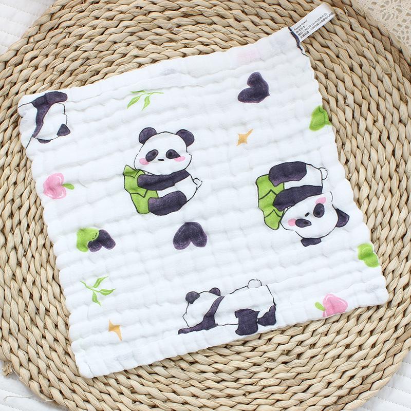 30x30cm Pure Cotton Bubble Cotton Gauze Square Towel Kindergarten Type A Baby Saliva Towel Infant Small Towel 6 Layers