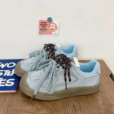 Толстая подошва спортивная женская обувь сетчатые дышащие повседневные кроссовки модные уличные кроссовки для ходьбы бег фитнес кроссовки для бега 2024