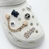 12 шт. подвеска для обуви Crocs DIY металлическая цепочка жемчужные стразы украшения для обуви пряжка для Croc подвески отверстия обувь аксессуары