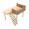 Hamster Climb Platform Decorative Wooden Small Pet Activity Playground with Ladder for Golden Bear