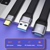 USB A на Type C PD быстрая зарядка USB3.1 высокоскоростной жесткий диск 10 Гбит/с передача 13 см зарядка ультра-короткий портативный кабель данных