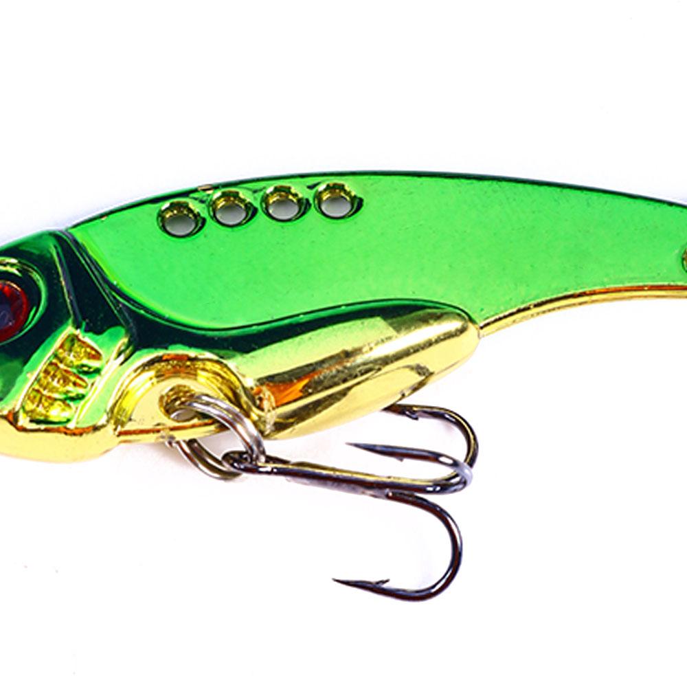 1Pcs Metal VIB Vibration Bait Spinner Spoon 5cm 10g Fishing Lures Green Jigs Trout Winter Fishing Hard Baits Tackle Pesca