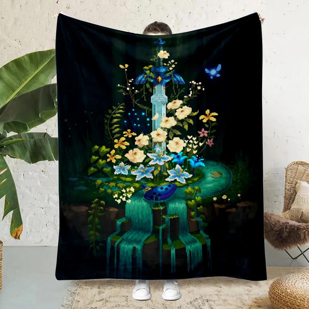 Hot Game Z-ZeldaPrinted Blanket Picnic Blankets Warm Blanket Soft and Comfortable Blanket Home Travel Birthday Gift