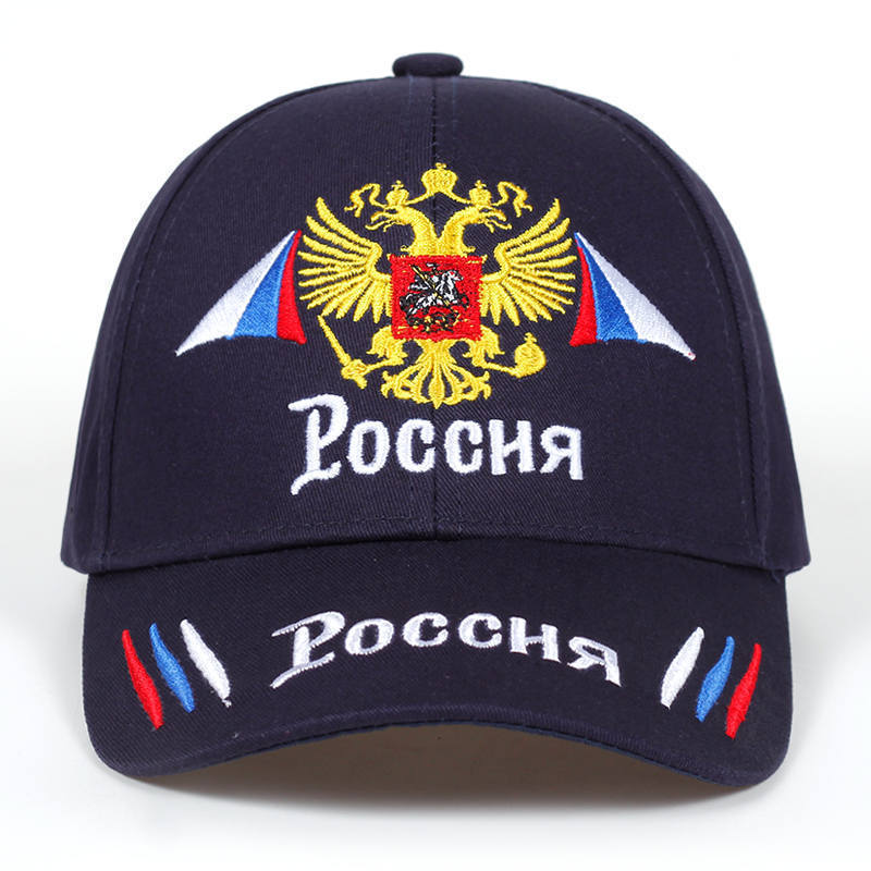 Россия Бейсболки Россия Значок Вышивка Гольф Кепки Хлопок Снэпбэк Шляпы Мужские Женские Хип-Хоп Шляпы Кость Мода Спорт Солнцезащитные Шляпы