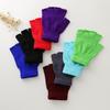 Unisex Magic Gloves Winter Warm Fingerless Plush Gloves Knitted Half Finger Gloves