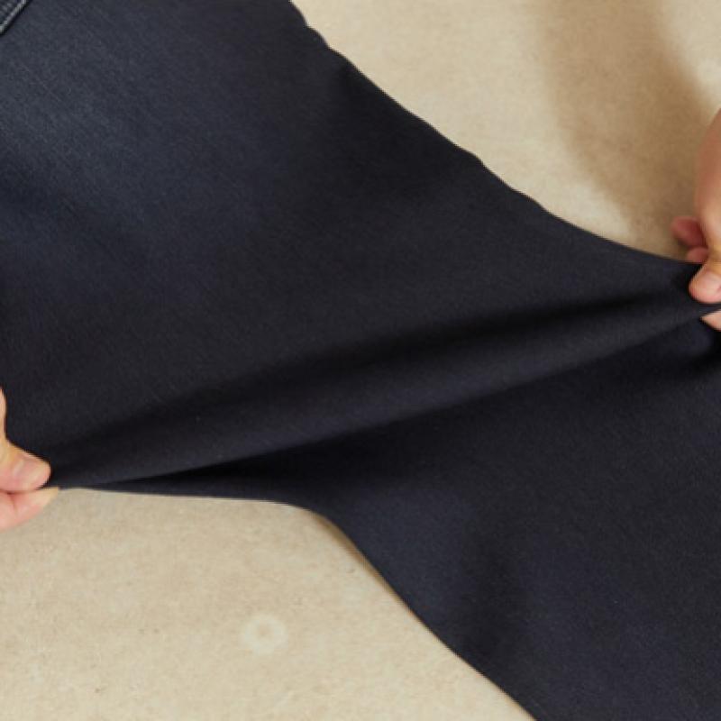 Bang Bang Men S Lycra Fleece Bonded Denim Navy