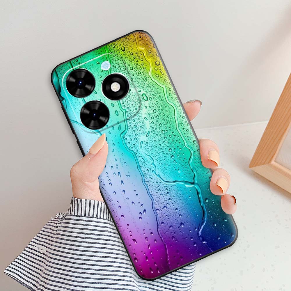 For Tecno Spark GO 2024 Case For Spark GO 2023 Cover Black Edge Soft Silicone Phone Cases For Spark GO 2022 Shell Bumper Funda
