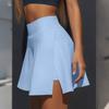 Женская повседневная однотонная короткая полуюбка с высокой талией, спортивная юбка, плиссированная юбка