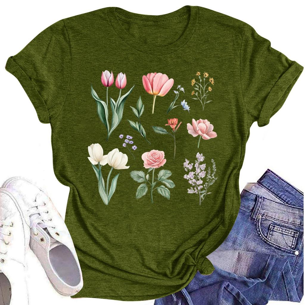 Женская мода повседневная футболка с круглым вырезом и короткими рукавами, топ, футболка, топ