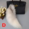 Fashion Luxury 40cm Tail Long Fox Fur Tail Women Ladies Keychain Keyring Handbag Ladies Pendant Key Holder Key Chain Fashion Jewelry Gift Ornament
