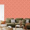 Geometric rhombus wallpaper coral and peach 50x1000