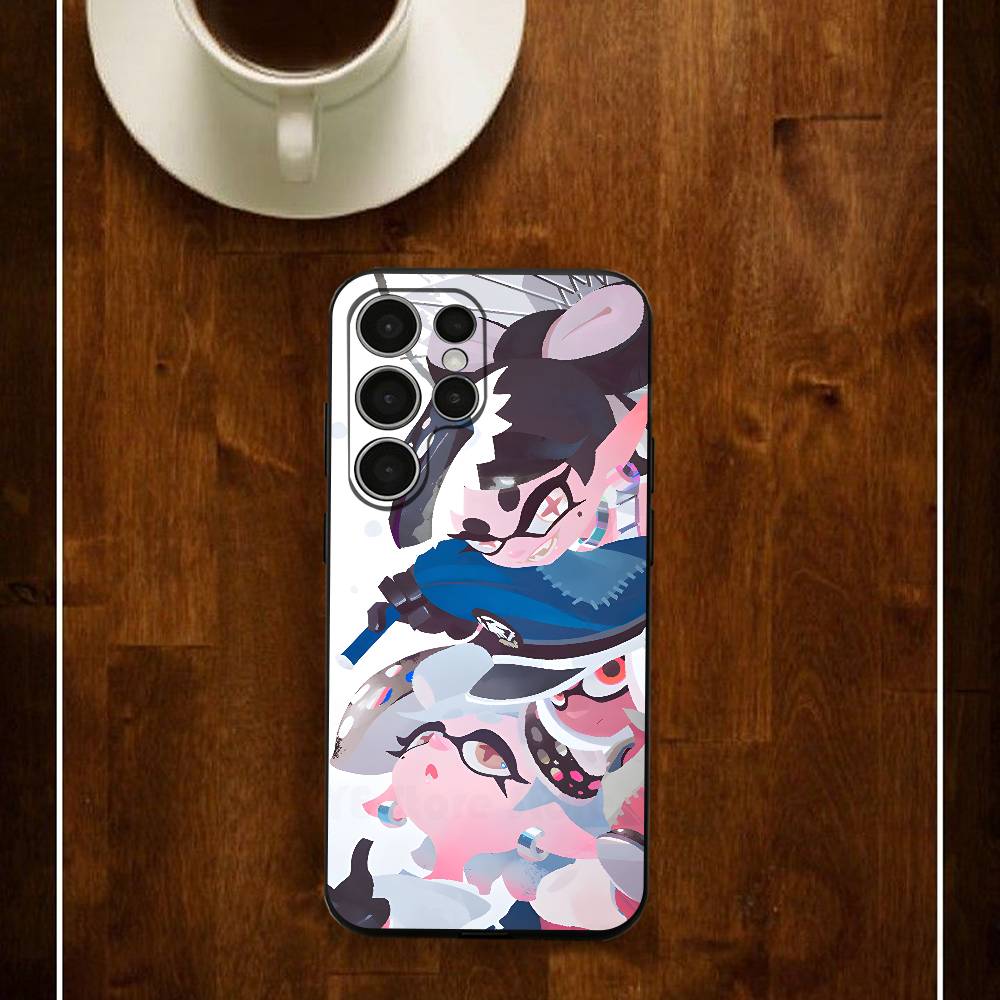 Game S-Splatoon Silicone Case For Samsung S25 24 23 22 21 20 Plus Ultra 5G Lite Shockproof Cover