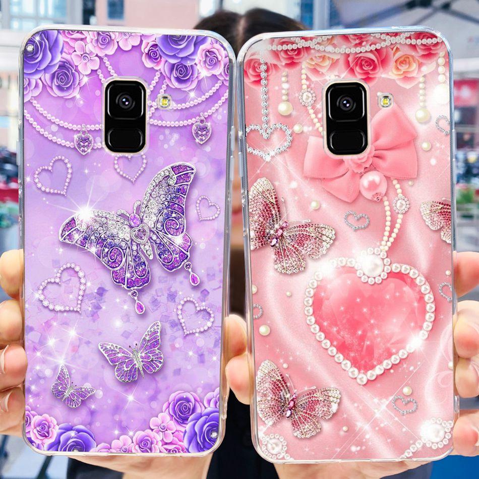 Для Samsung Galaxy A8 (2018) / A8+ (2018) Мягкий силиконовый TPU чехол SM-A730F A530F для Samsung A 8 A8 Plus, милые чехлы с мультяшными пандами