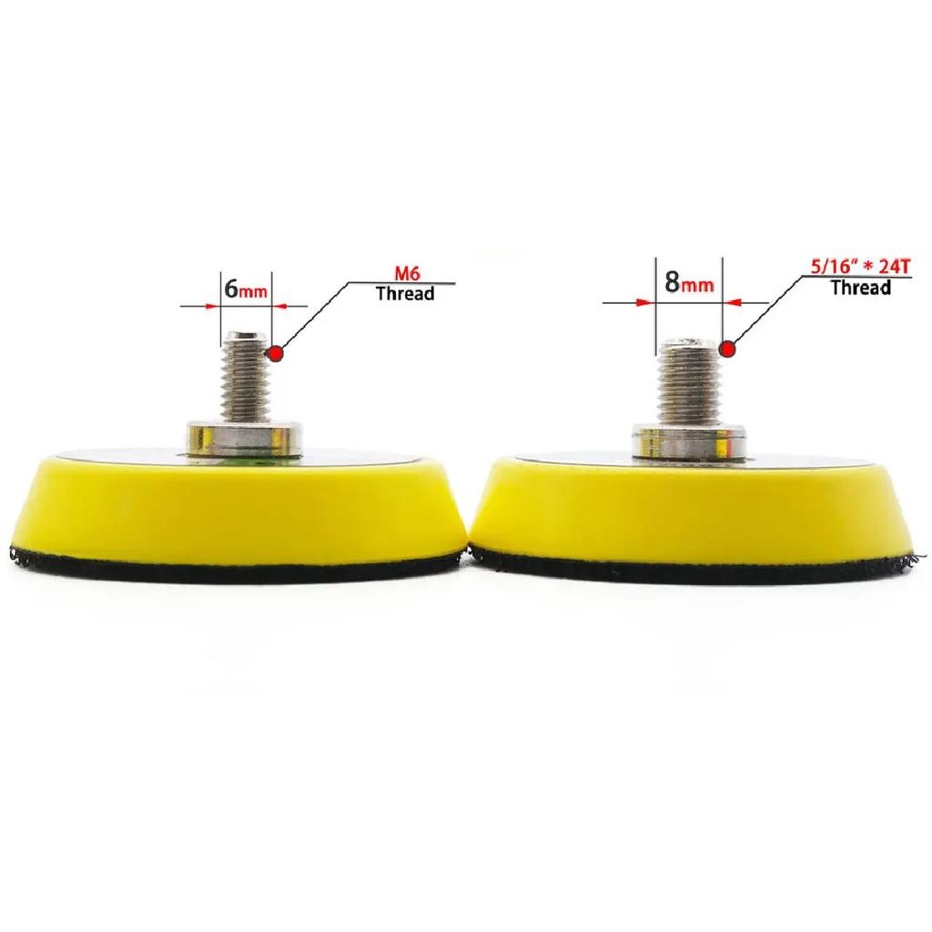 SUBRILLI 1/2/3/4 Inch Sanding Disc M6 5/16*24T thread Sander Backer Pad For Air Polisher Back Plate Abrasive Grinding Tool