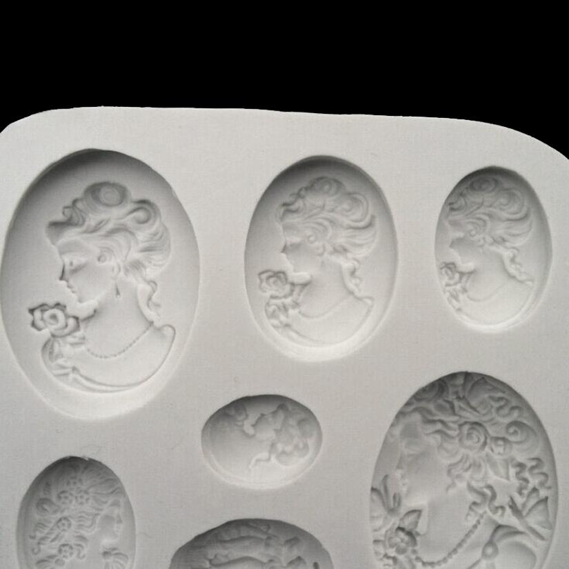 Cameo Collection Portrait Silicone Sugarcraft Mould Fondant Cake Decorating Tools