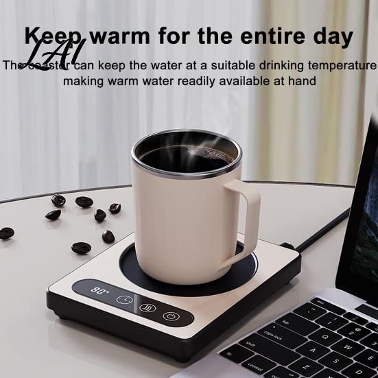 Electric Coffee Milk Warmer Mug Warmer 9 Temp Settings & 12H Timer Constant Heating Cup Office Desk Accessory Heater Touch Control Smart for Coffee,
