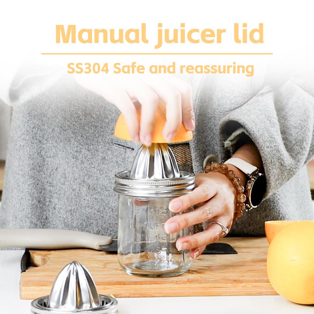 Стальная крышка для цитрусовой соковыжималки для банки Мейсона, портативные инструменты для горловины, аксессуары для сока, пресс Z0A2