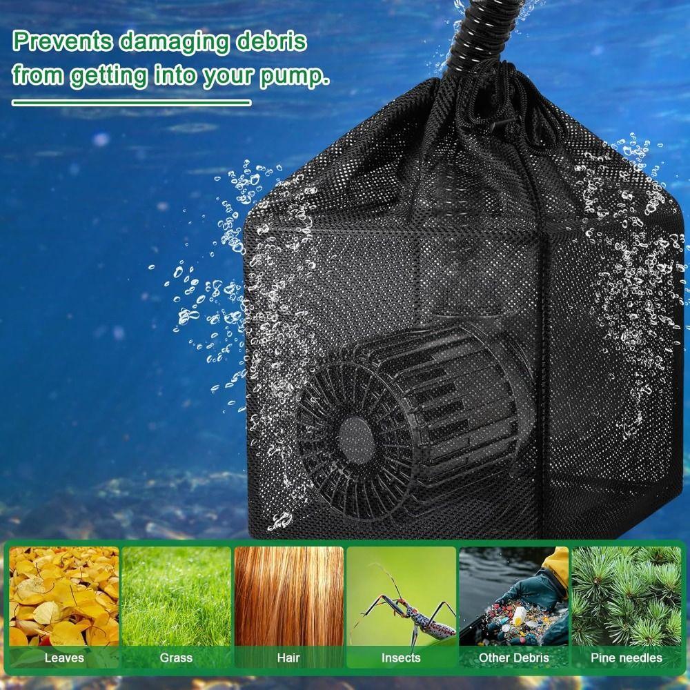 High Flow Pump Barrier Bag Drawstring Closure Pond Filter Bag Aquarium Filtration
