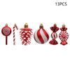 13Pcs/Set Pine Cone Candy Round Ball Christmas Tree Decor Festival Xmas Hanging Ornament
