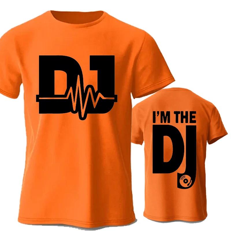 Men's T-shirt for Men Fashion DJ Heartbeat Printed T Shirt Short-sleeved Streetwear Music Lover Summer Casual Men's Tshirts Tops