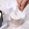 Cotton Round Pad Holder Powder Puff Storage Box Home Cotton Swab Box Makeup Organizer Dustproof Portable Durable Bathroom Jar
