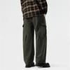 Wassup Sohot Men's Casual Straight Wide-Leg Cargo Pants