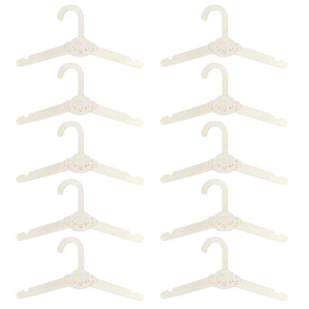 Упаковка из 10 прочных деревянных детских вешалок без накладок, органайзеры для одежды малышей, аксессуары для дома в детских шкафах