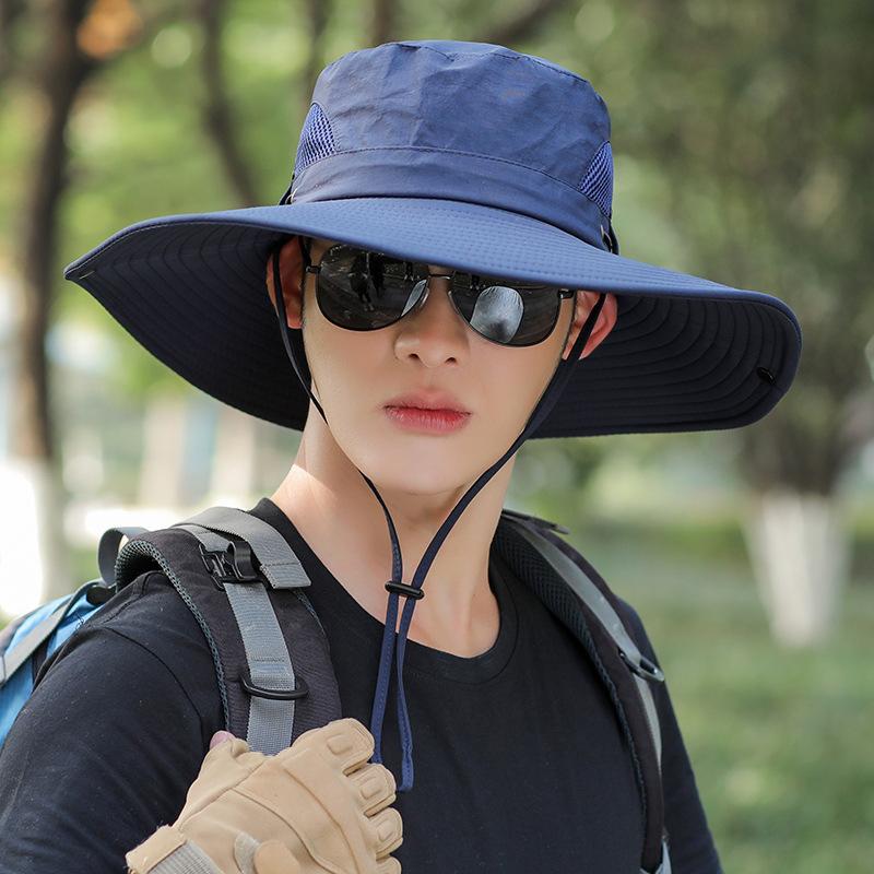 Outdoor Men Women Sun Hat Safari Bush Boonie Hiking Fishing Cap Large Wide Brim Hat