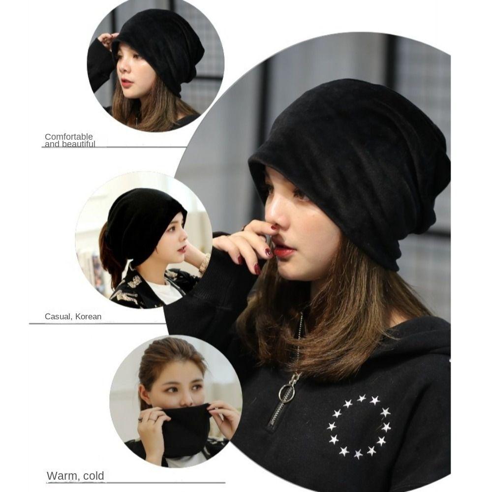 Мягкая зимняя бархатная шапка-бини, свободная, теплая, с наушниками, велосипедная шапка, мягкая, легкая, для бега, для мужчин и женщин