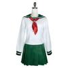 Аниме Косплэй InuYasha Higurashi Kagome женская униформа для девочек рубашка юбка костюм Хэллоуин карнавальные костюмы для взрослых