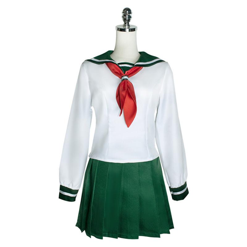 Аниме Косплэй InuYasha Higurashi Kagome женская униформа для девочек рубашка юбка костюм Хэллоуин карнавальные костюмы для взрослых