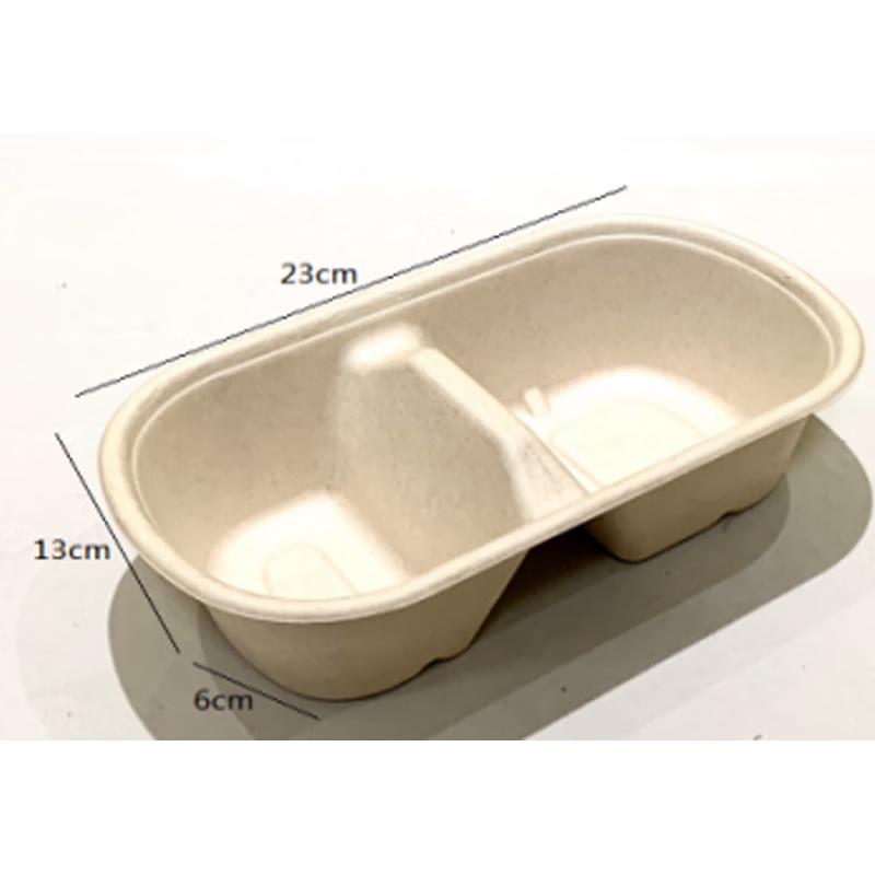 Shouhe Biodegradable Oval Food Containers & Lids (500-Pack)