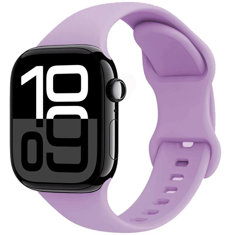Силиконовый Ремешок Для Apple Watch 11 10 46мм 42мм 9 8 7 45мм 41мм Ultra 3/2 49мм Спортивный Браслет Ремешок iWatch 6 5 4 SE 44мм 40мм