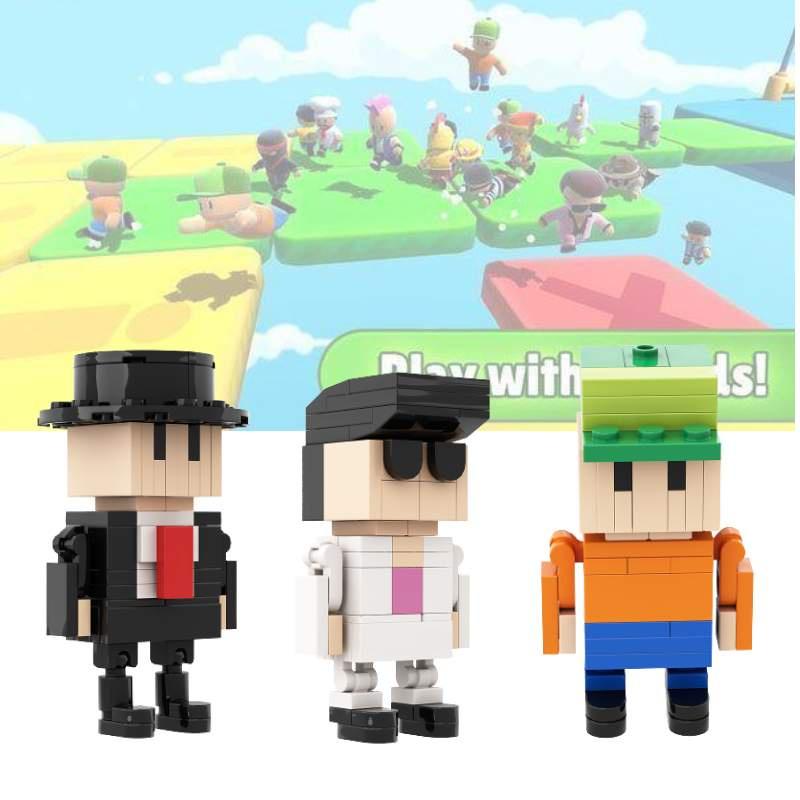 Gobricks Moc Falling Battle Building Blocks Set Diy Creative Game Accessories Small Particle Assembly Toy For Teens