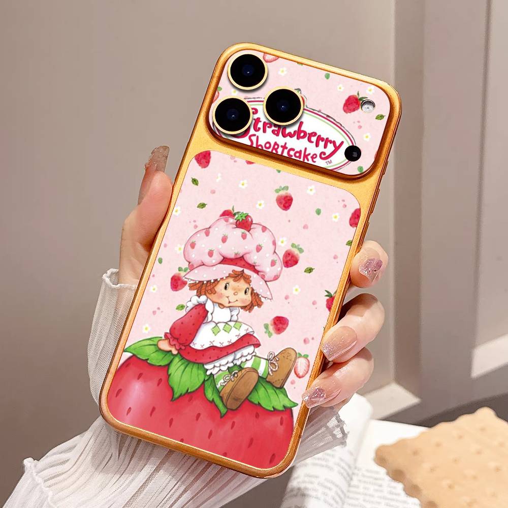 Анимированный S-Клубничный S-Шорткейк Для iPhone 17 Pro 17 Pro Max Задняя Обклейка-Наклейка Защитная Наклейка