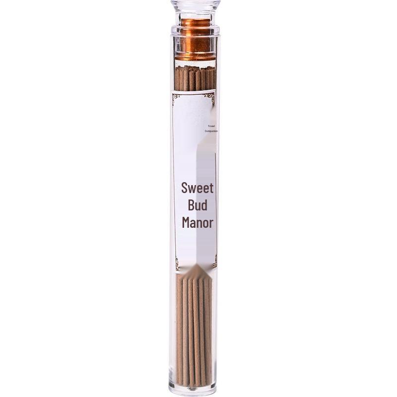 Portable 10.5cm Natural Agarwood & Pear Wood Incense Sticks with Sandalwood Box - Long-lasting Fragrance