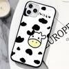 White Black Cow Symbol Print Pattern Silicone Phone Case For iPhone 12 11 13Pro 6 6s 7 8 Plus 5 5S SE 2020 X XR XS Max TPU Cover