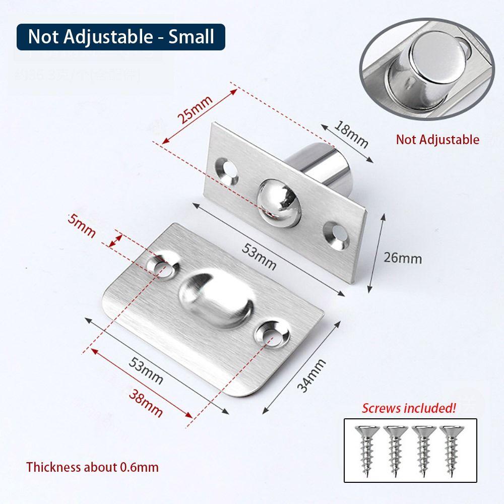 1Set Cabinet Gate Closet Door Ball Catch with Screws Door Latch Set Durable Door Stopper